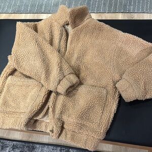 I.AM.GIA Tan Puffer Jacket with Plush Texture